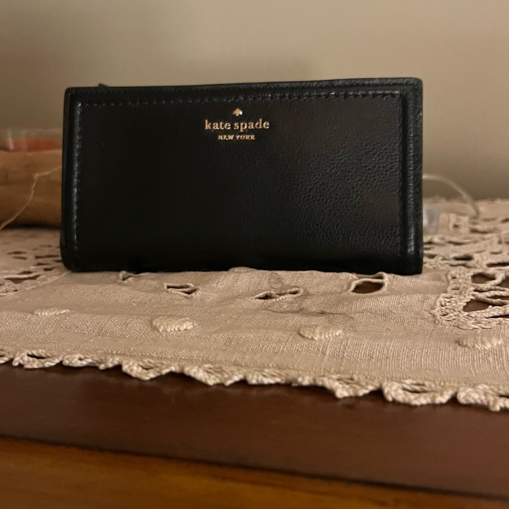 Kate Spade Black Leather Card Holder